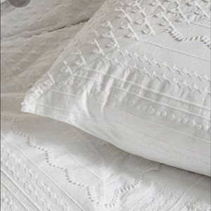 Embellished Fiona Euro Shams (2, White)